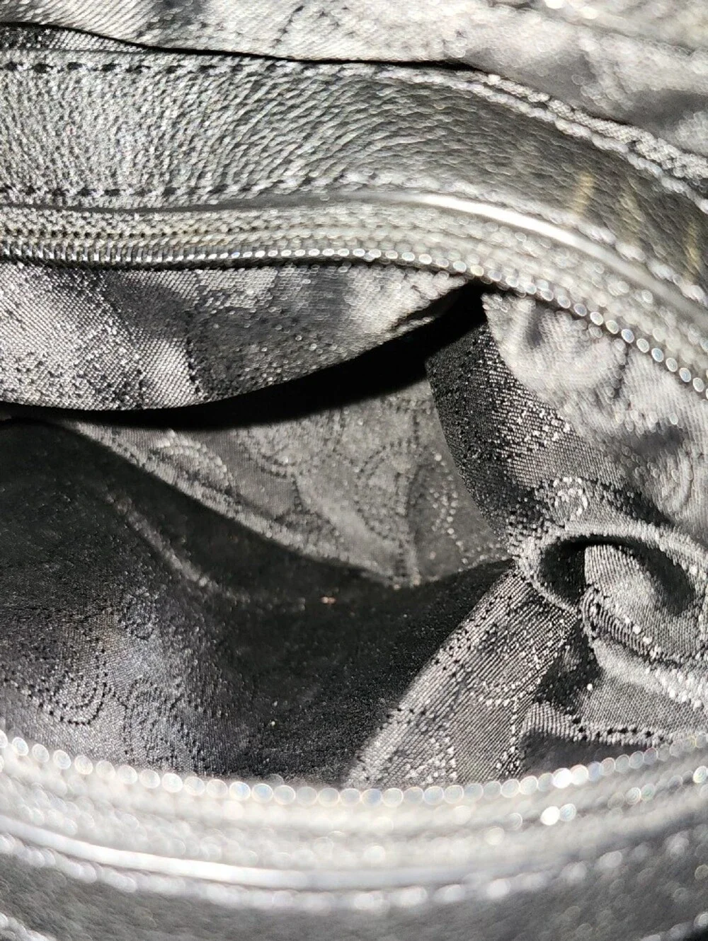 Michael Kors Black Leather Drawstring Shoulder Bag with Gold Hardware